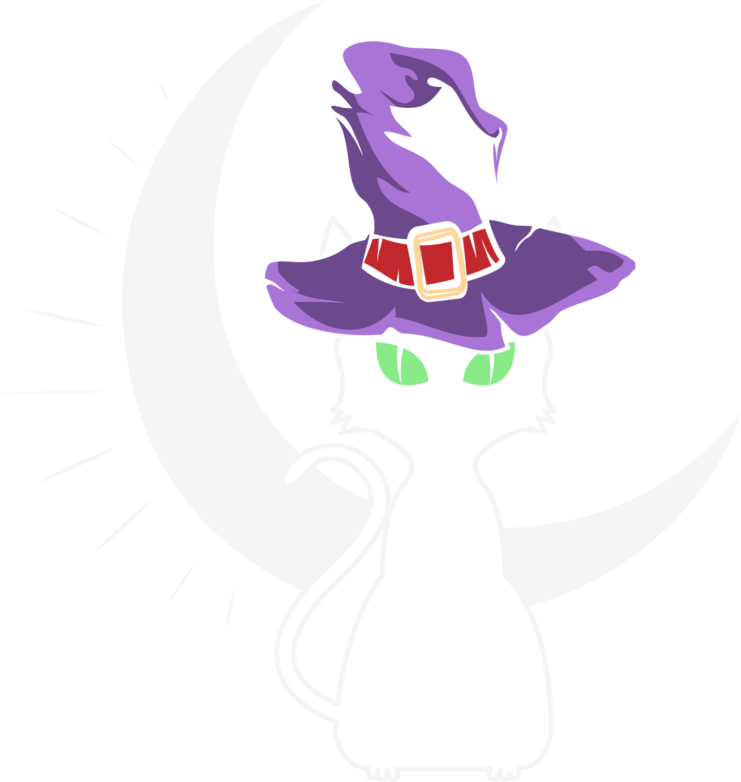 Black Cat Witch DTF Transfer | Crescent Moon Halloween Design | Spooky Cute Witchy Shirt Print | DIY Boutique Apparel
