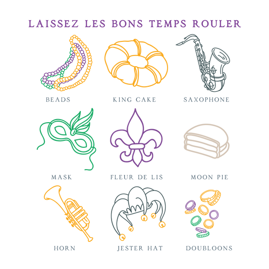 Laissez Les Bon Temps Rouler Mardi Gras DTF